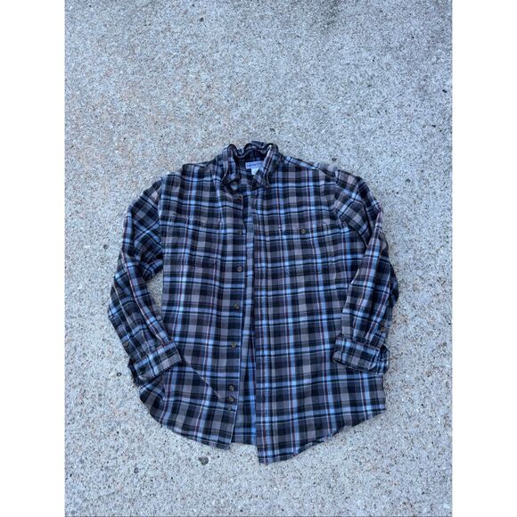Men’s Carhartt flannel button down shirt size large - Picture 1 of 4